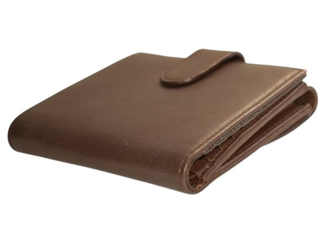 Cartera de cuero marrón Christian Dior Castaño - vista 8