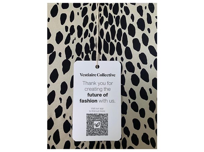 Vestido midi Reformation estampado de leopardo en seda Negro Beige - vista 3