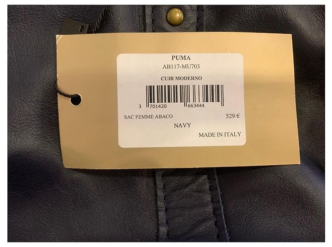 Borsa a mano ABACO Paris in pelle blu navy Blu scuro - vista 4
