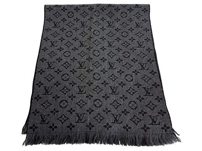 Sciarpa Louis Vuitton Monogram Classic Marrone Nero - vista 2