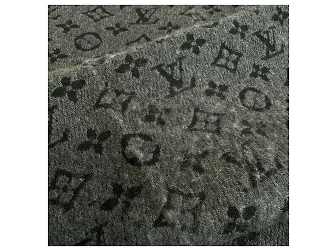 Sciarpa Louis Vuitton Monogram Classic Marrone Nero - vista 6