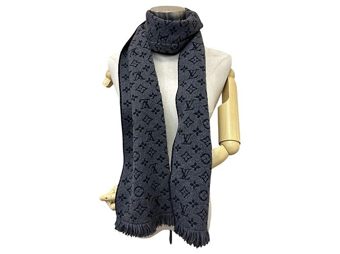Sciarpa Louis Vuitton Monogram Classic Marrone Nero - vista 9