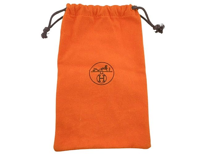 Hermès Bandoulière en cuir orange Hermes - vue 7