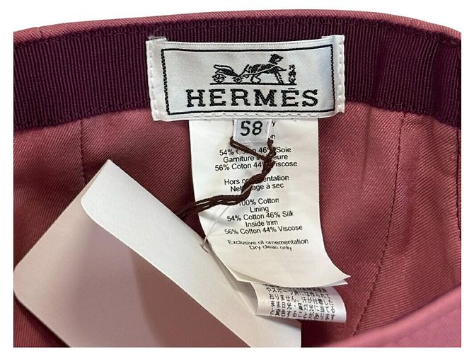 Hermès Cappellino Hermes Serena H Electric Rose Sorbet in Rosa - vista 10
