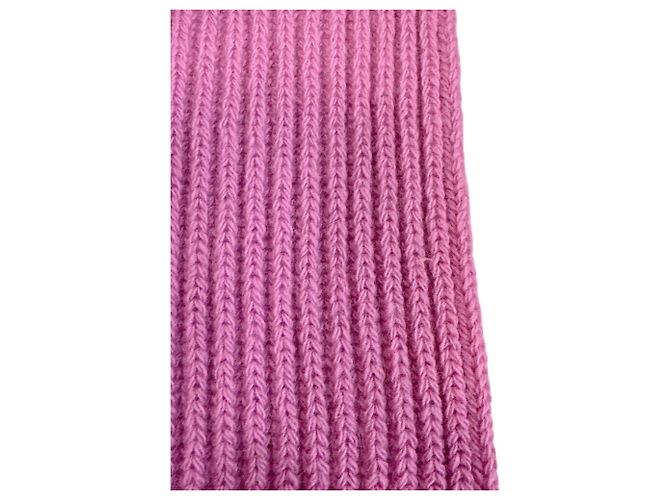 Stola Prada in cashmere e lana rosa - vista 5