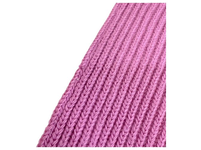 Stola Prada in cashmere e lana rosa - vista 6