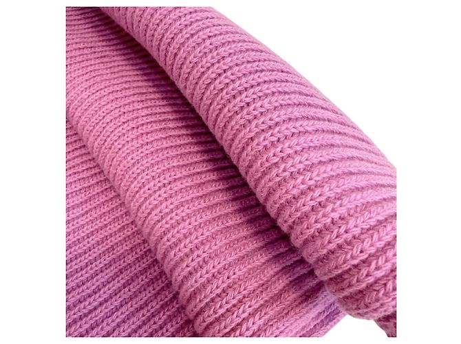 Stola Prada in cashmere e lana rosa - vista 8