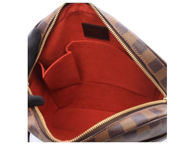 Borsa a tracolla Louis Vuitton Ipanema GM Damier Ebene Marrone - vista 3