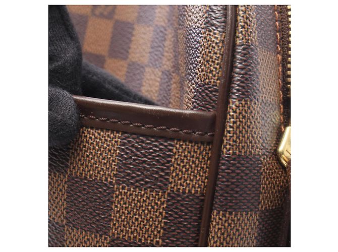 Borsa a tracolla Louis Vuitton Ipanema GM Damier Ebene Marrone - vista 8