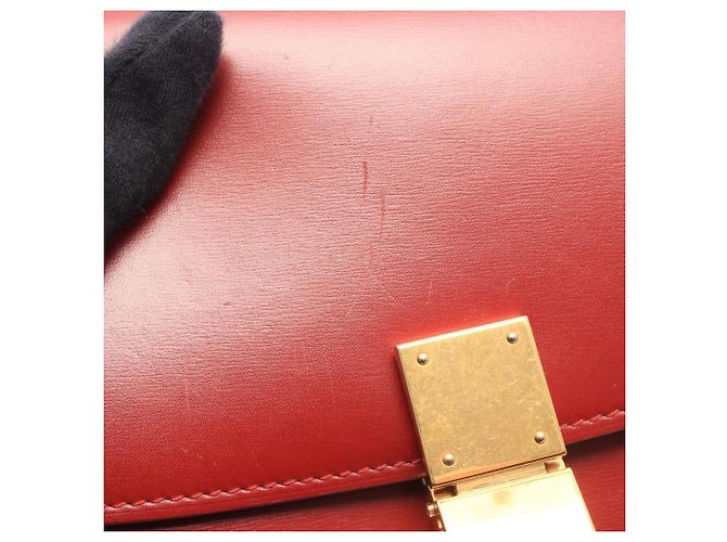 16 Céline Borsa a spalla Celine Classic Small Rosso - vista 8