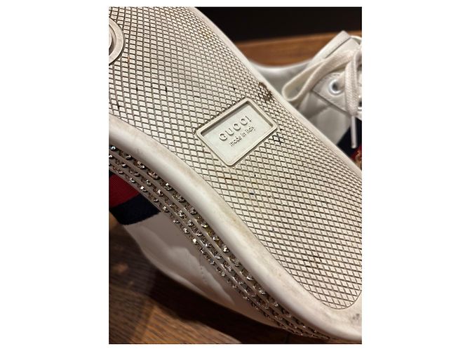 Gucci Ace Bee Platform Sneaker Weiß Rot Blau - Ansicht 2