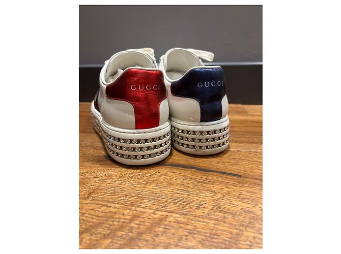 Gucci Ace Bee Platform Sneaker Weiß Rot Blau - Ansicht 4