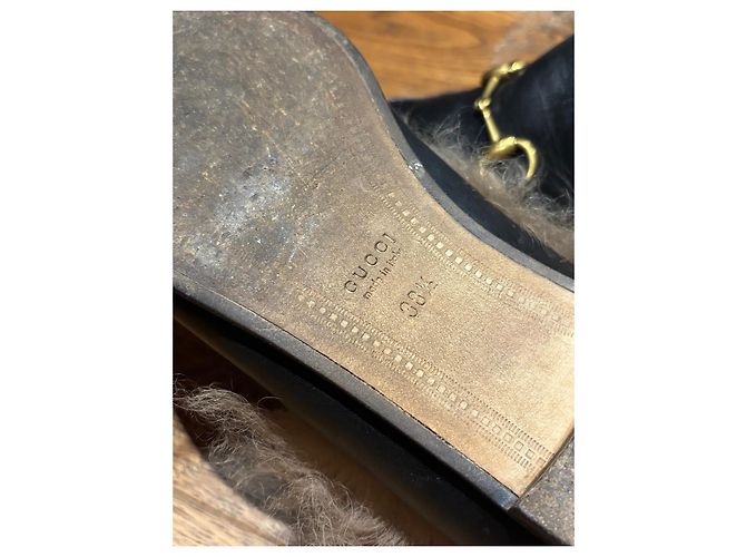 Mocassini Gucci Princetown foderati in pelliccia Nero - vista 6