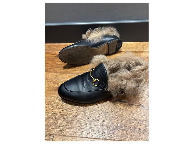 Mocassini Gucci Princetown foderati in pelliccia Nero - vista 8
