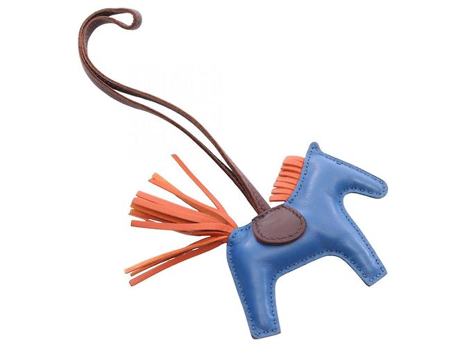 Hermès Hermes Rodeo PM Handbag Charm Marrone Blu - vista 2