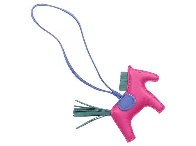 Hermès Hermes Rodeo PM Handbag Charm Rosa Blu Verde - vista 2