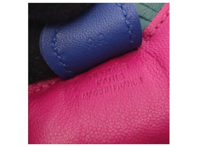 Hermès Hermes Rodeo PM Handbag Charm Rosa Blu Verde - vista 3