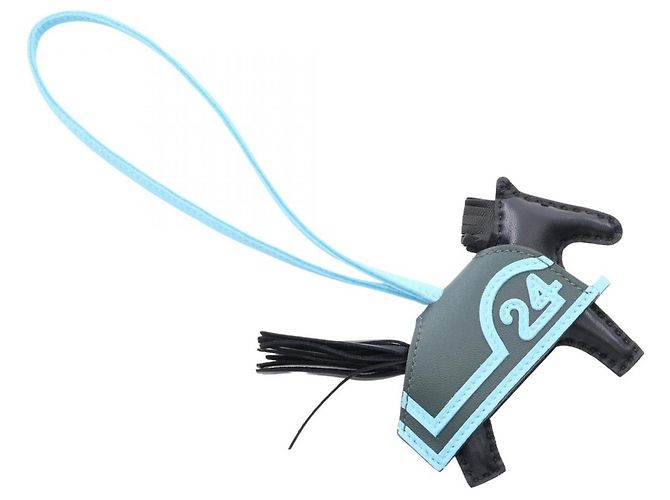 Hermès Hermes Rodeo PM Robeo Handbag Charm Nero Blu Verde - vista 2
