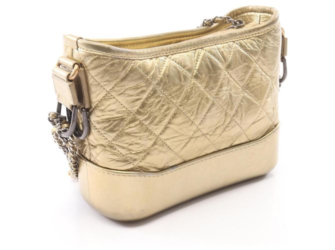 Borsa a tracolla Chanel Gabrielle de Small Hobo D'oro - vista 2