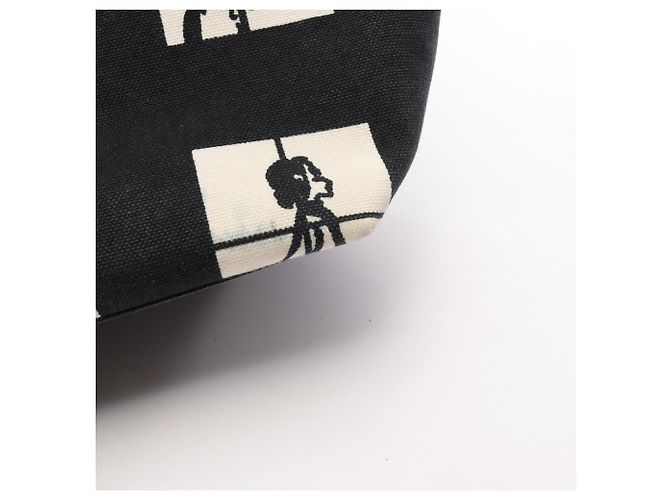 Chanel Window Line Tote Bag Schwarz Weiß - Ansicht 15