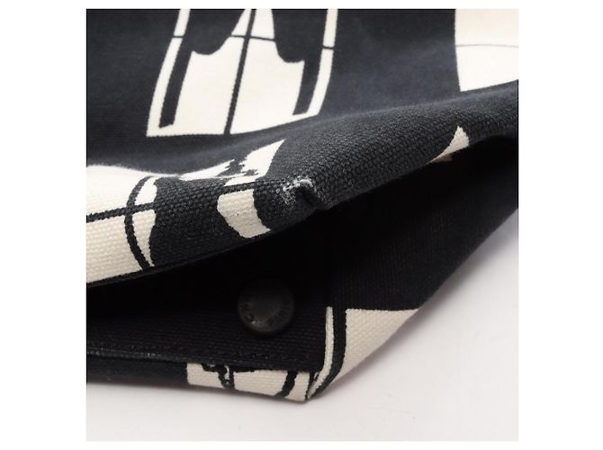 Chanel Window Line Tote Bag Schwarz Weiß - Ansicht 18