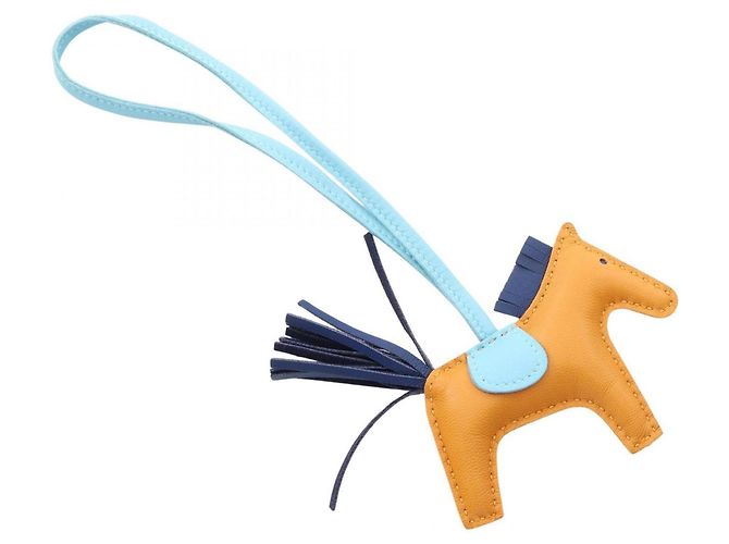 Hermès Hermes Rodeo PM Handbag Charm Marrone Blu Blu navy - vista 2