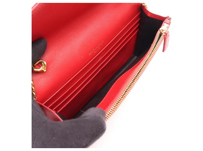 Borsa a spalla a busta Cassandra Yves Saint Laurent Rosso - vista 3