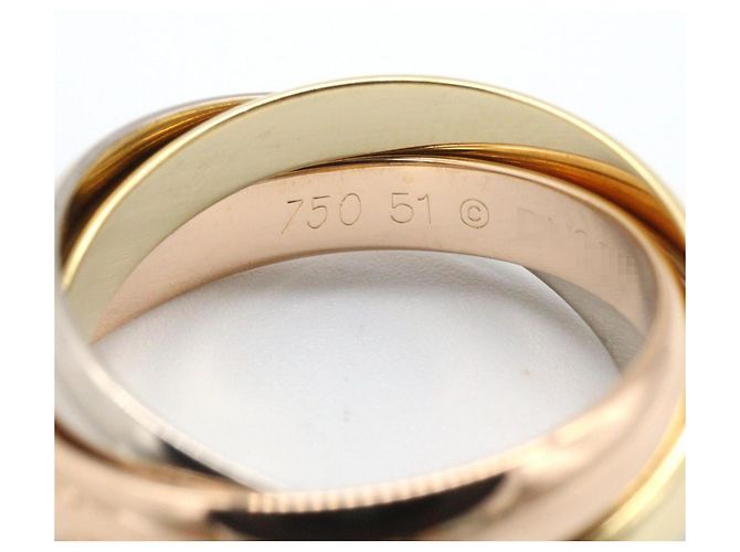 Anello Cartier Trinity 18K Oro Rosa Bianco e Giallo Argento D'oro - vista 3