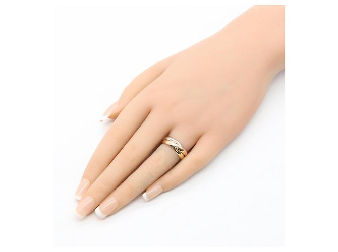 Anello Cartier Trinity 18K Oro Rosa Bianco e Giallo Argento D'oro - vista 7