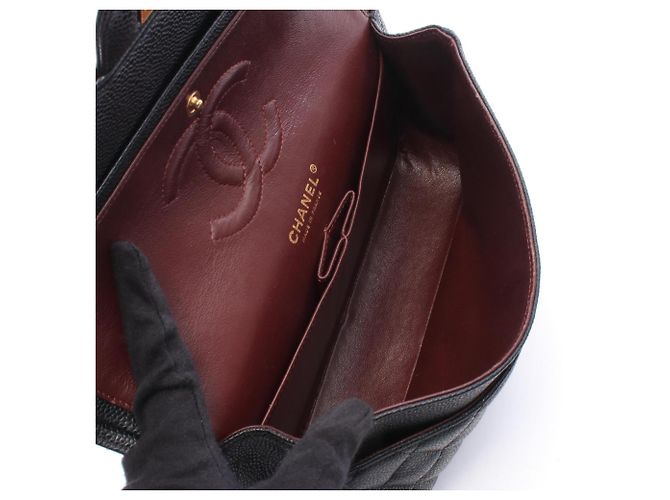 Borsa a tracolla Chanel Matelassé Double Flap Nero - vista 3