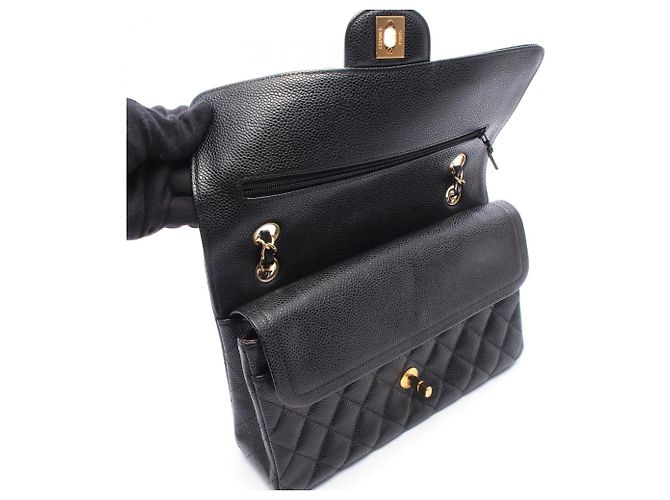 Borsa a tracolla Chanel Matelassé Double Flap Nero - vista 9