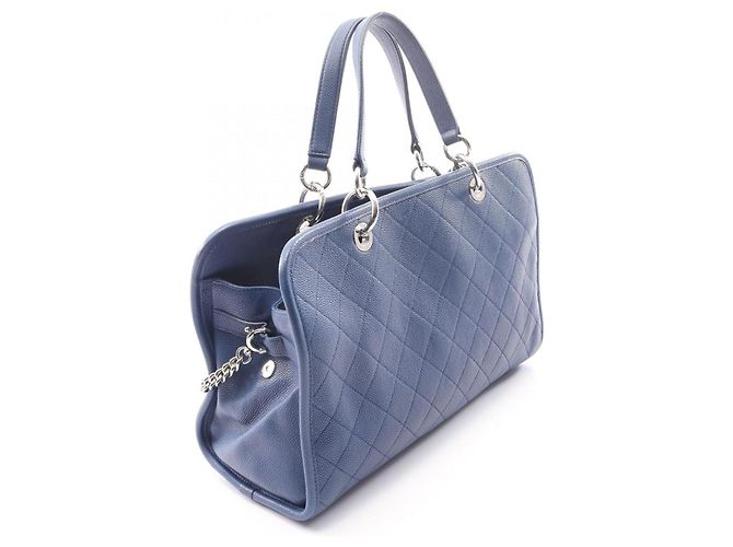 Borsa Tote 2-Way Chanel Matelassé Blu - vista 2