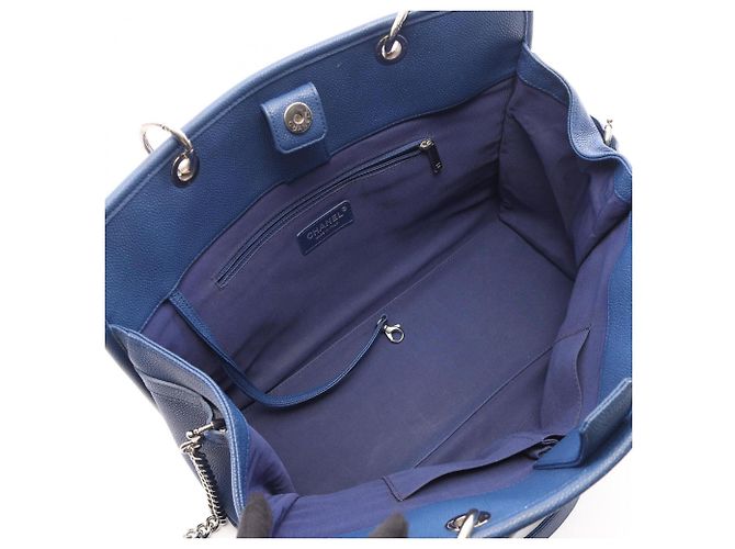 Borsa Tote 2-Way Chanel Matelassé Blu - vista 3