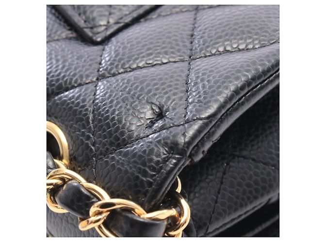 Borsa a tracolla Chanel Matelassé Double Flap Nero - vista 9