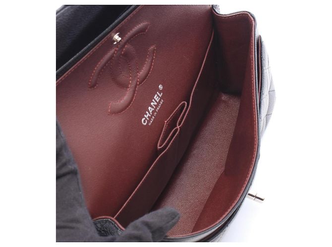 Borsa a tracolla Chanel Matelassé Double Flap Nero - vista 3
