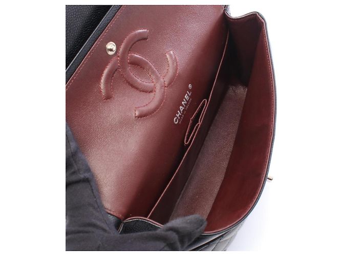 Borsa a tracolla Chanel Matelassé Double Flap Nero - vista 3