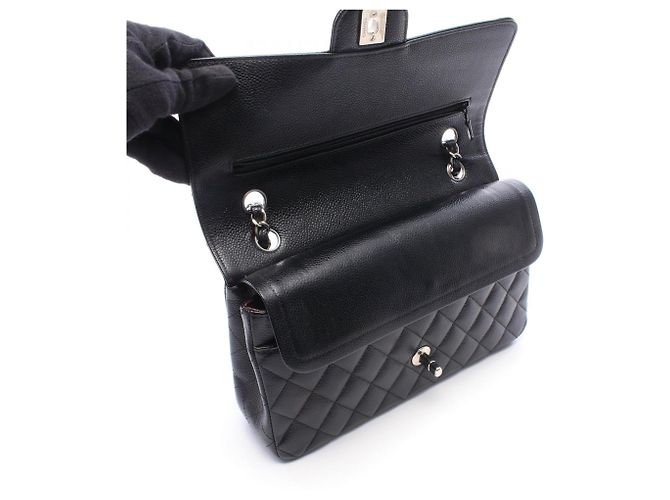 Borsa a tracolla Chanel Matelassé Double Flap Nero - vista 9