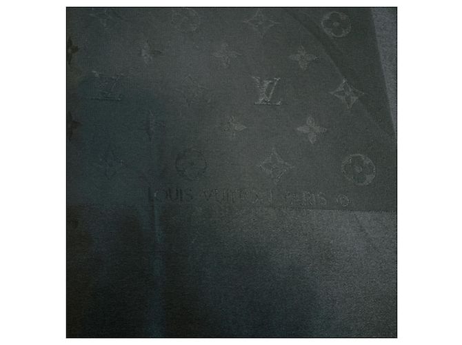 Sciarpa in seta Monogram Louis Vuitton Blu navy - vista 12