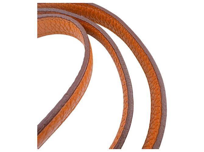 Hermès Bandoulière en cuir orange Hermes - vue 3
