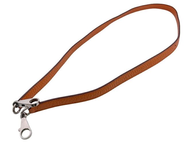 Hermès Bandoulière en cuir orange Hermes - vue 6