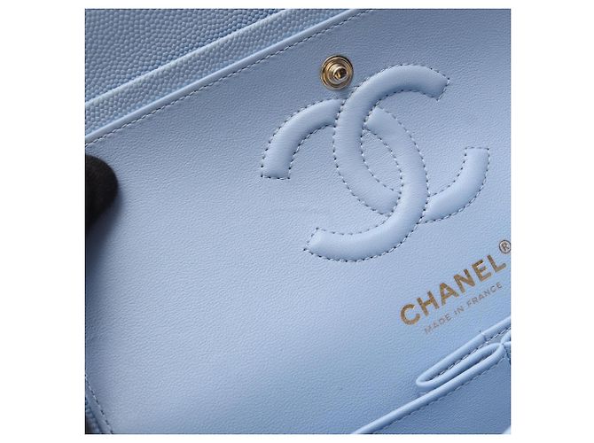 Timeless Borsa a tracolla Chanel Matelassé Double Flap in blu - vista 10
