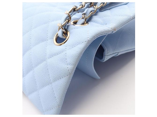Timeless Borsa a tracolla Chanel Matelassé Double Flap in blu - vista 11
