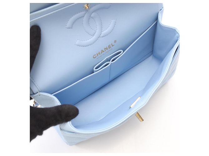 Timeless Borsa a tracolla Chanel Matelassé Double Flap in blu - vista 3
