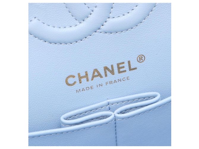 Timeless Borsa a tracolla Chanel Matelassé Double Flap in blu - vista 4