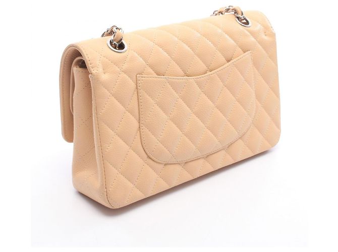 Borsa a tracolla Chanel Matelassé Double Flap Beige - vista 2