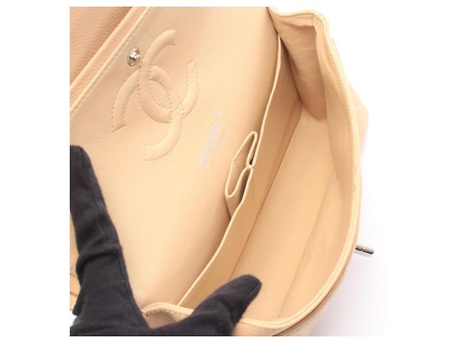 Borsa a tracolla Chanel Matelassé Double Flap Beige - vista 3