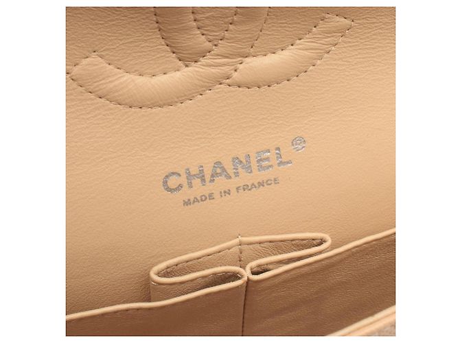 Borsa a tracolla Chanel Matelassé Double Flap Beige - vista 4
