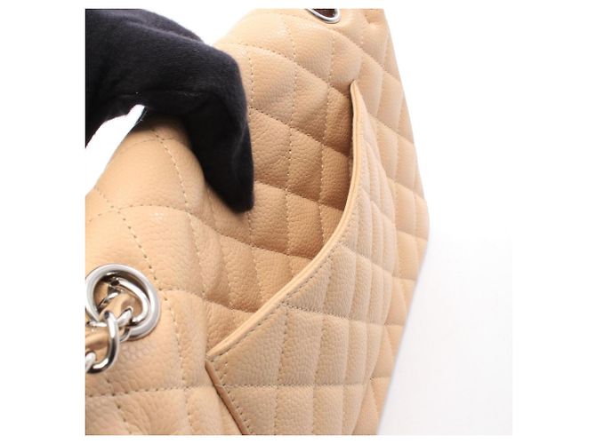 Borsa a tracolla Chanel Matelassé Double Flap Beige - vista 6