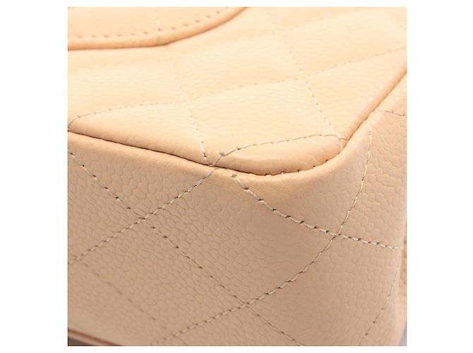 Borsa a tracolla Chanel Matelassé Double Flap Beige - vista 8