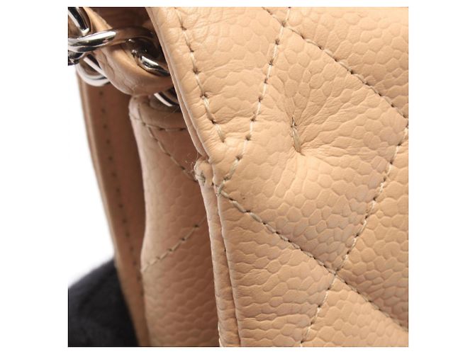 Borsa a tracolla Chanel Matelassé Double Flap Beige - vista 9